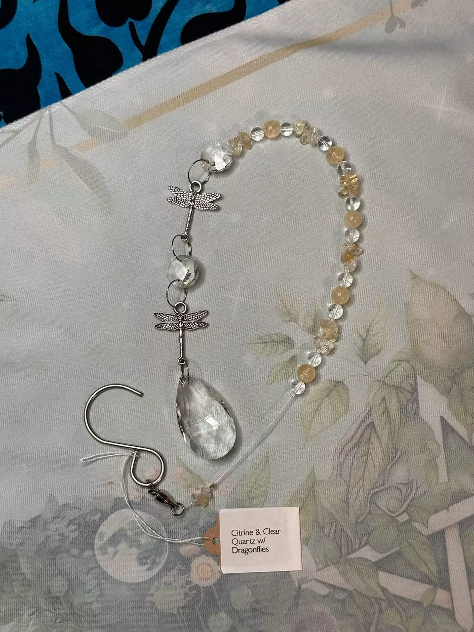 plant/Dragonfly SC with citrine and clear Quartz-0