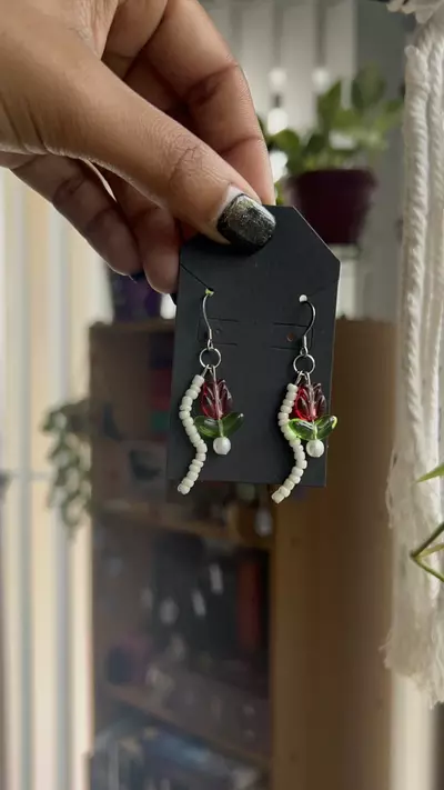 plant/Flower Earrings-0-thumbnail