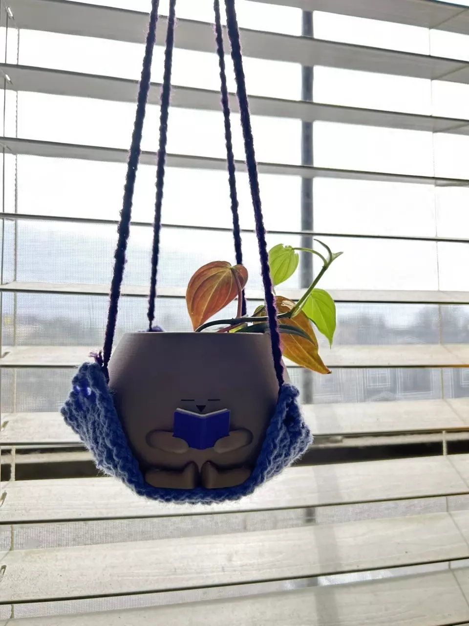plant/Small Crocheted Plant Hanger-0