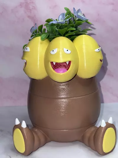 plant/Exeggutor Pokemon Flower Succulent Pot Planter 3D Printed Hand Painted WYSIWYG-0-thumbnail