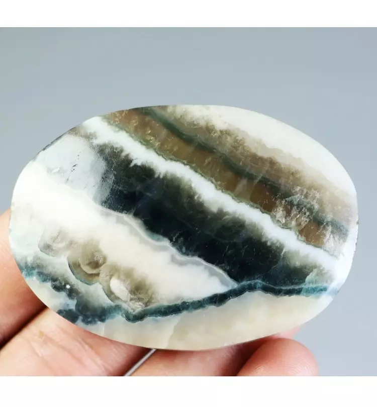 plant/Fluorite & Agate Palm Worry Stone-2
