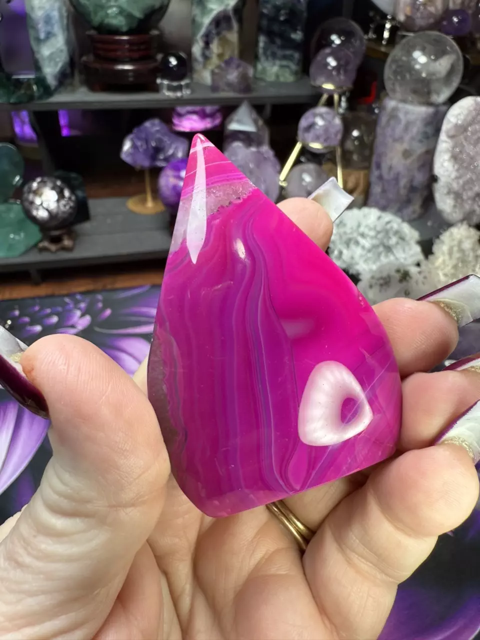 plant/Dyed Moss Agate teardrop-1