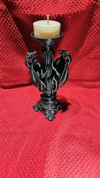 plant/3d printed Double Dragon Tea light candle holder-0-thumbnail