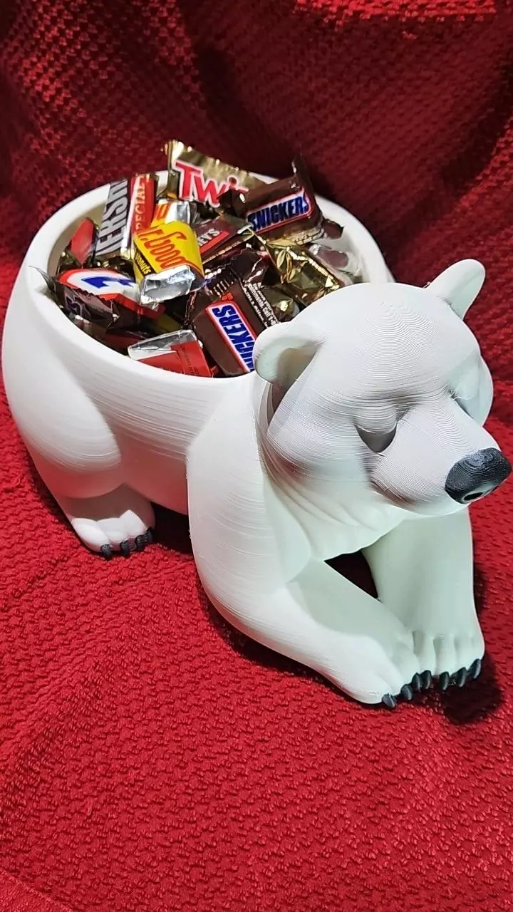 plant/3 printed Polar Bear Candy Bowl-0