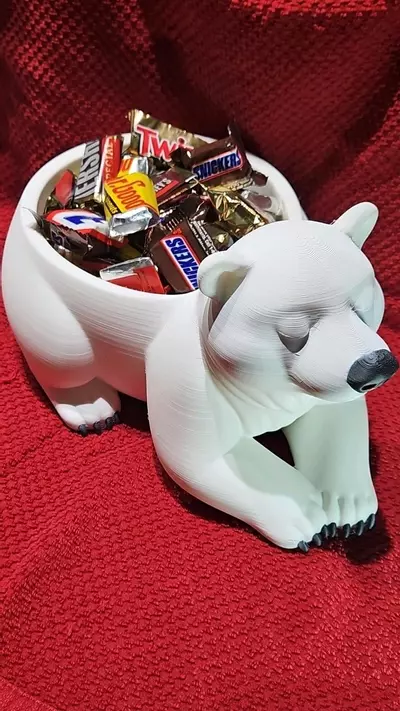 plant/3 printed Polar Bear Candy Bowl-0-thumbnail