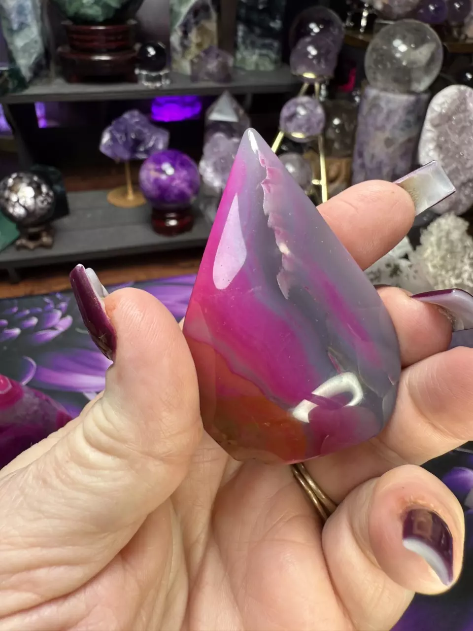 plant/Dyed Moss Agate Teardrop-1