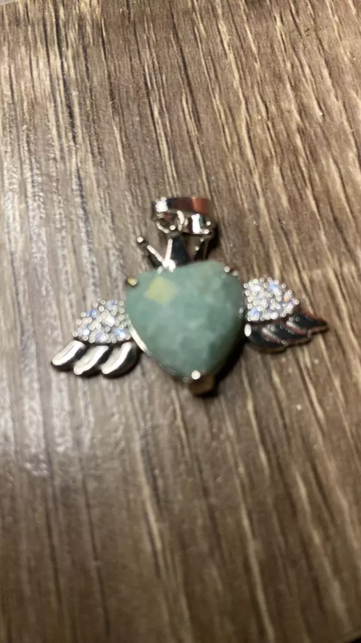 plant/Faceted Aventurine Heart Pendant SP-0