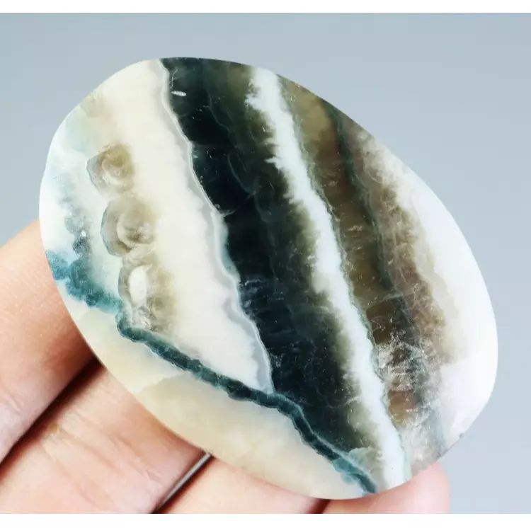 plant/Fluorite & Agate Palm Worry Stone-1