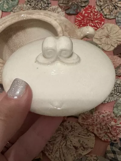 plant/Knowles Heavily Crazed Lidded Sugar Bowl-2-thumbnail