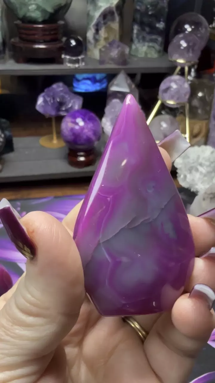 plant/Dyed Moss Agate teardrop-2