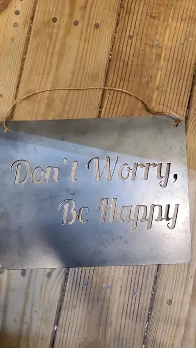 plant/Don't Worry Be Happy Heavy Metal Sign 12x9.5-1-thumbnail