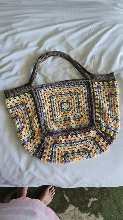 plant/Granny Square Beach Bag-1-thumbnail