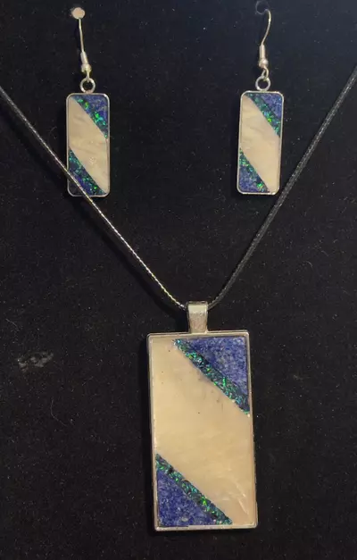 plant/Lapis Pendant & Earrings Set-0-thumbnail