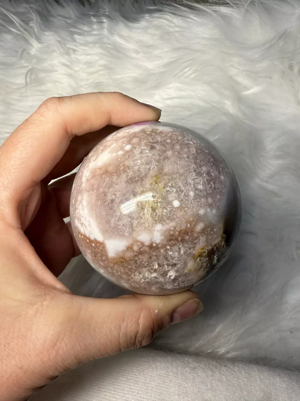 plant/Agate and quartz sphere-0