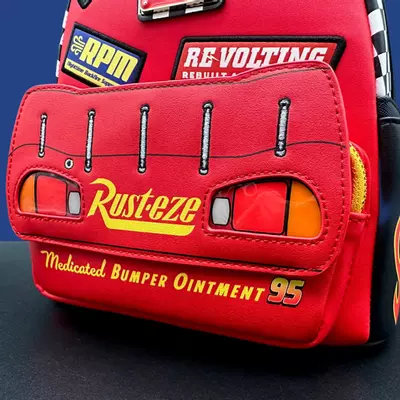 plant/Lightning McQueen Rust-Eze Light up Disney Pixar Cars Loungefly Mini Backpack-3-thumbnail