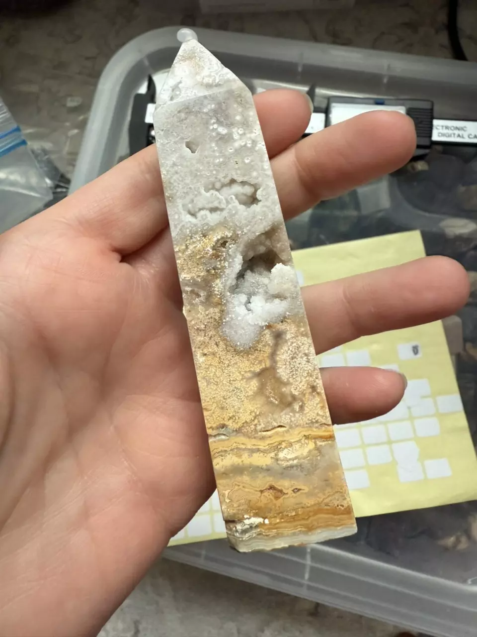 plant/Druzy banded calcite tower (2)-0