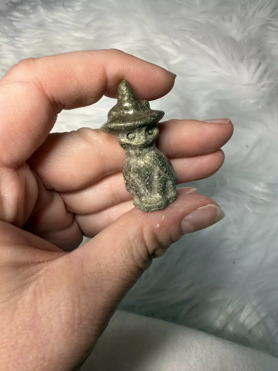 plant/Pyrite cat with witch hat-0