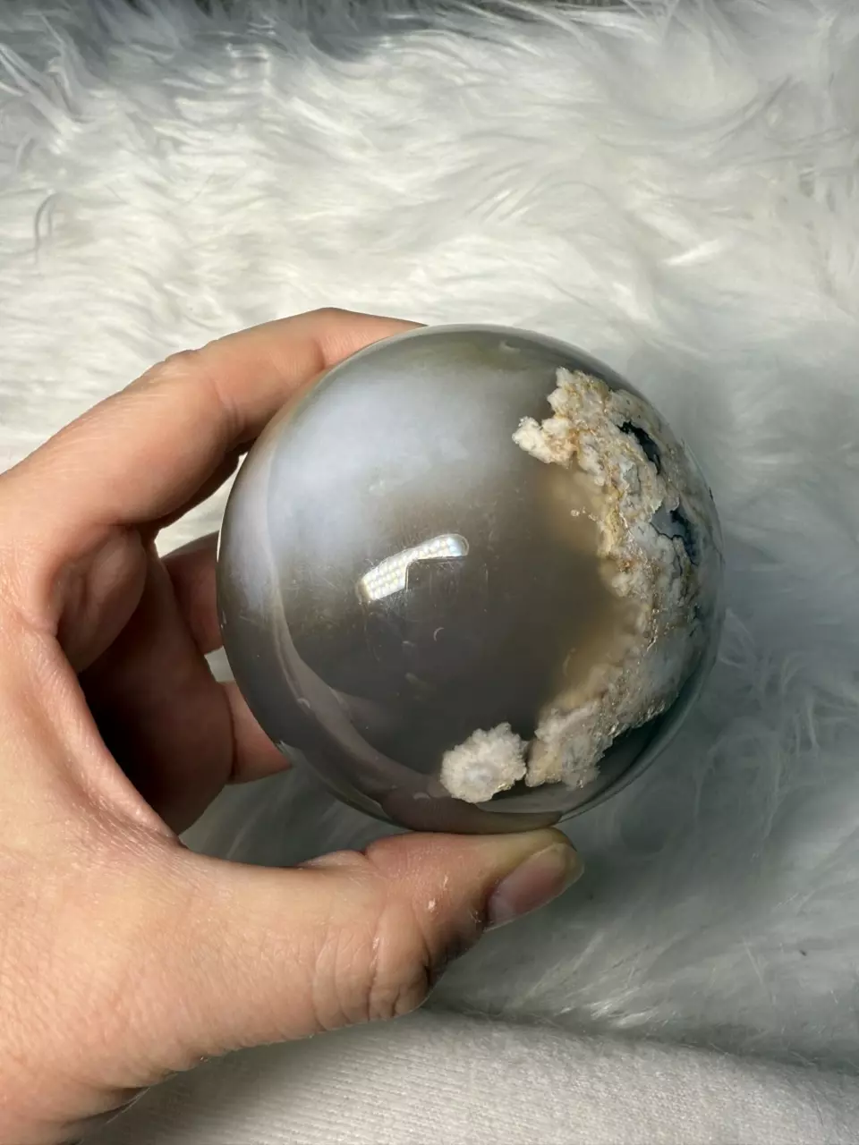 plant/Agate and quartz sphere-1