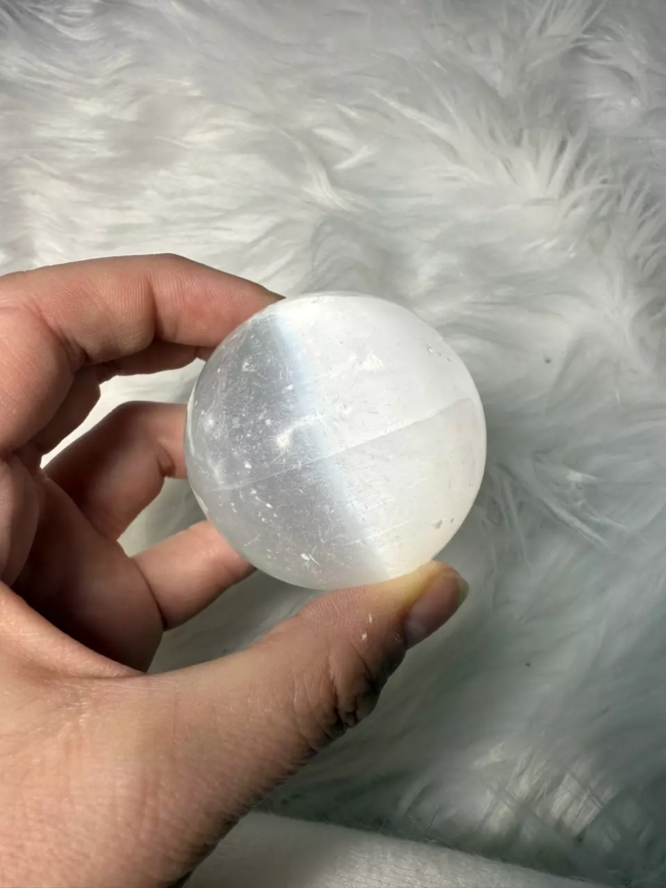plant/Selenite sphere-0