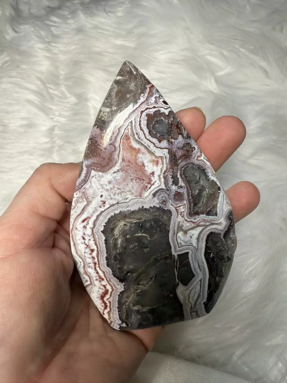 plant/Mexican lace agate free form-0