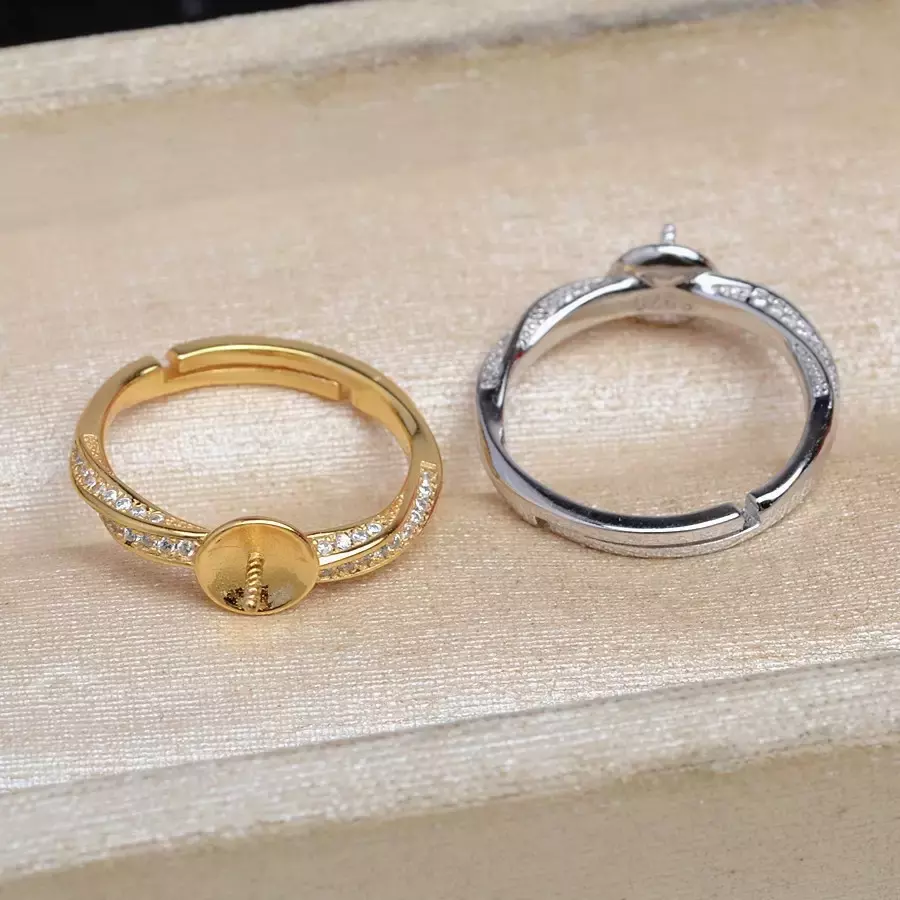 plant/S925 fashion ring no pearl including-1