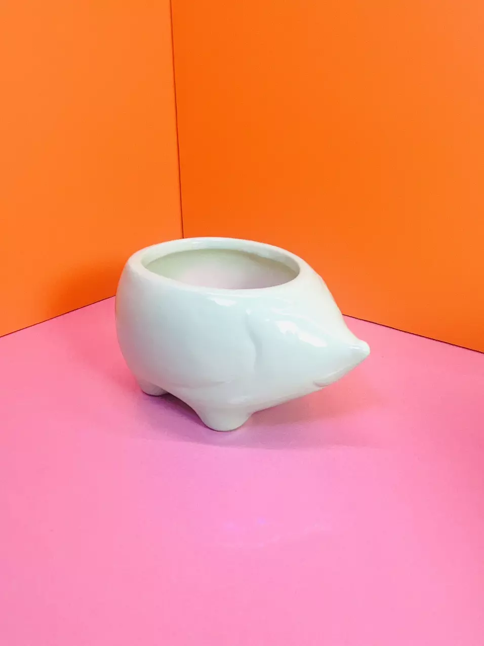 plant/Mini Mint Ceramic Hedgehog Pot-0