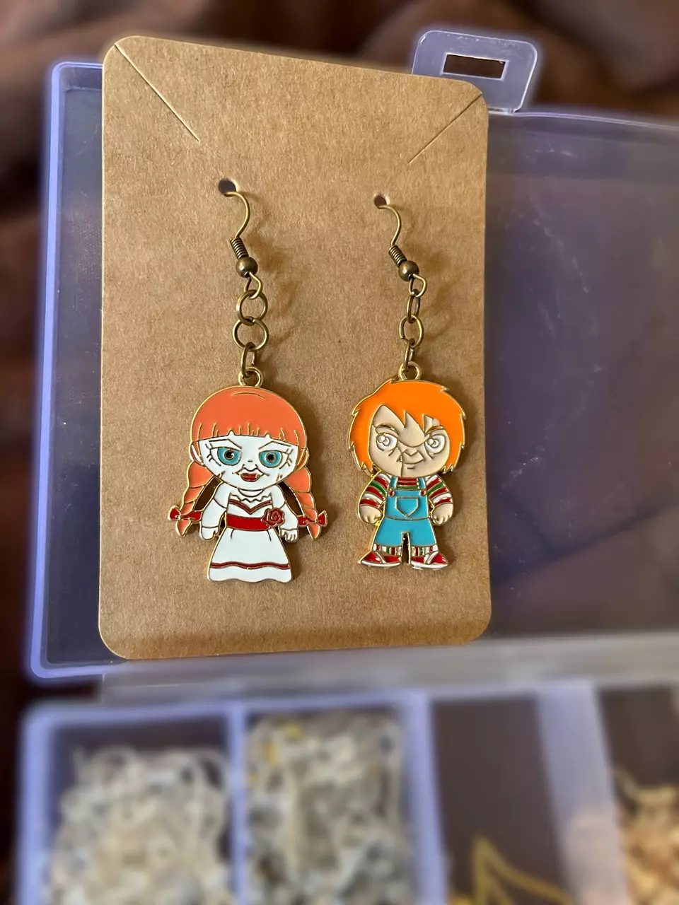 plant/Horror Film Faves- A&C Mismatched Earrings-0