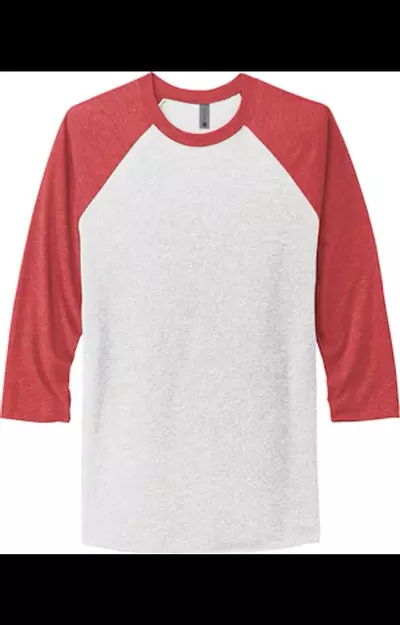 plant/♥️Baseball T-shirt Light Heather Gray/RED 3/4th sleeves Size M♥️-1-thumbnail