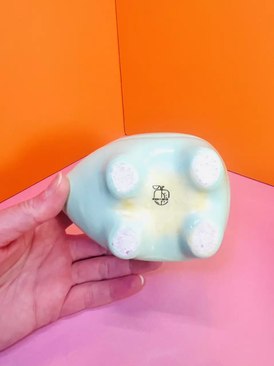 plant/Mini Mint Ceramic Hedgehog Pot-4