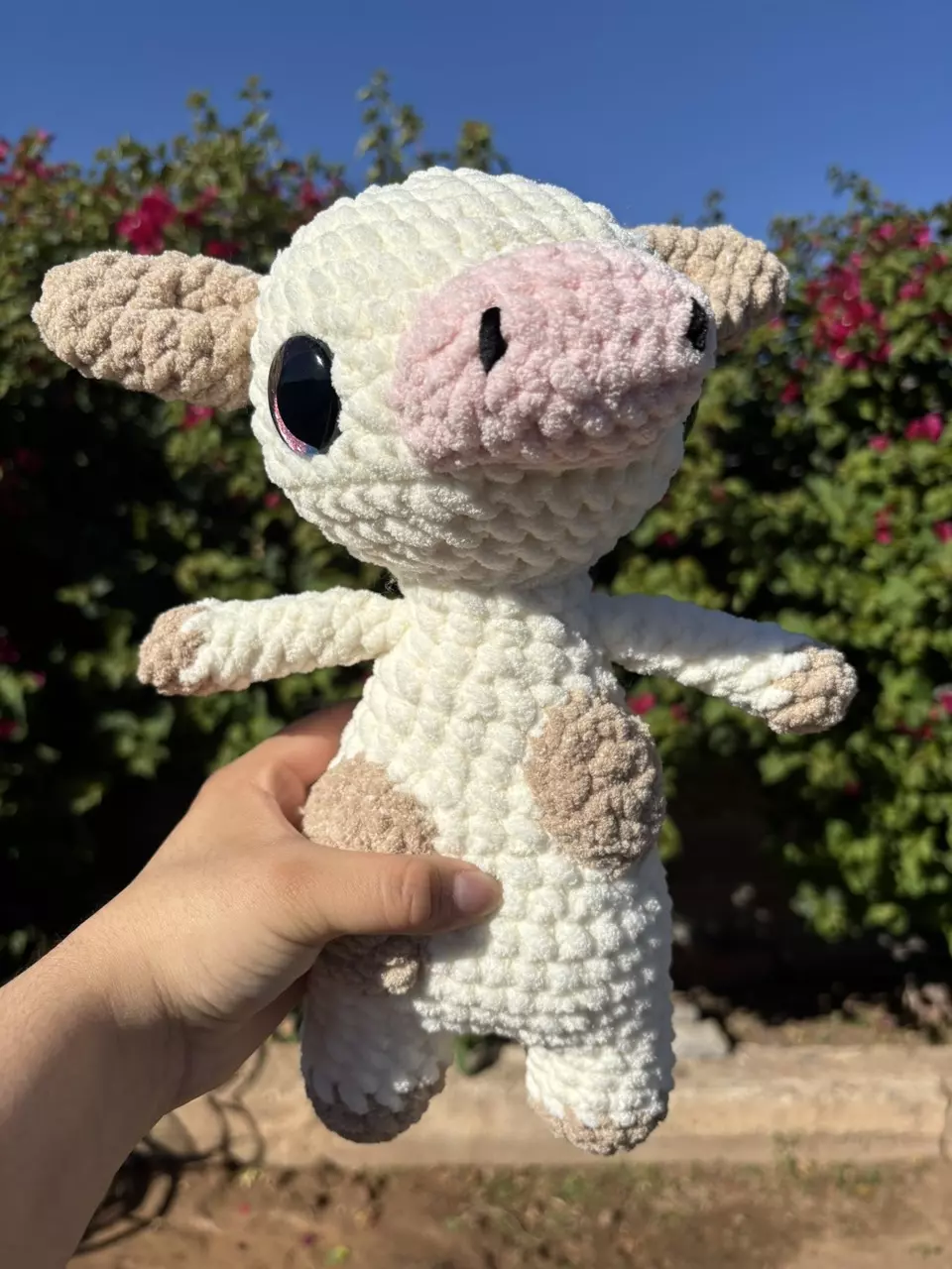 plant/Crochet Jumbo Cow Plushie-0