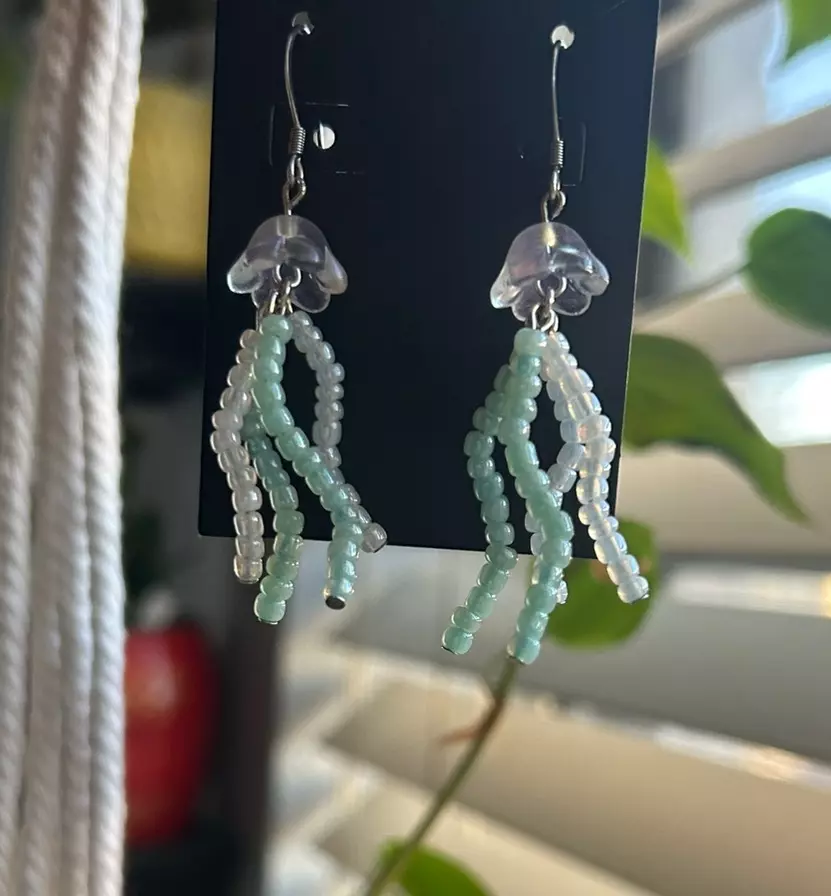 plant/Jellyfish Earrings-0