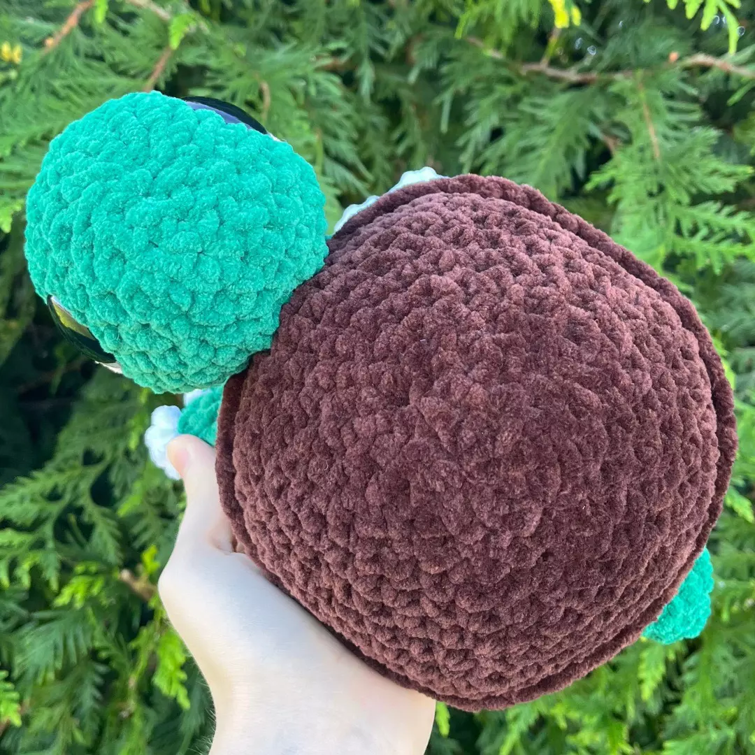 plant/🐢(No Sew) PDF CROCHET PATTERN: Larry the Land Turtle! (NOT a physical product!)-8