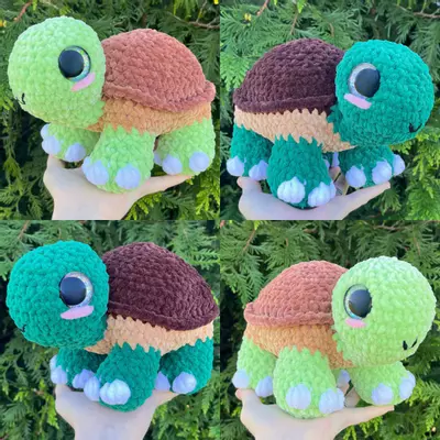 plant/🐢(No Sew) PDF CROCHET PATTERN: Larry the Land Turtle! (NOT a physical product!)-1-thumbnail