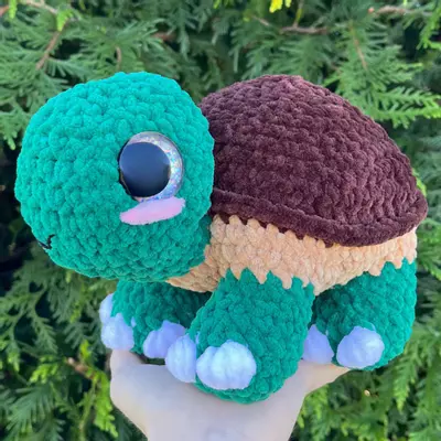 plant/🐢(No Sew) PDF CROCHET PATTERN: Larry the Land Turtle! (NOT a physical product!)-2-thumbnail