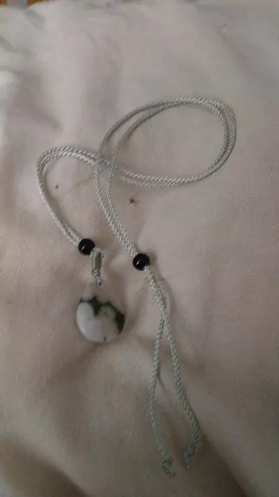 plant/Adjustable Jasper Agate Pendent necklace-0-thumbnail