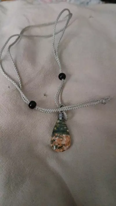 plant/Adjustable Japser Pendent Necklace-0-thumbnail