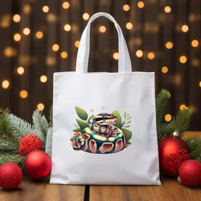 plant/Ball Python Canvas Tote Bag – Handmade (SHIPS FREE)-0-thumbnail