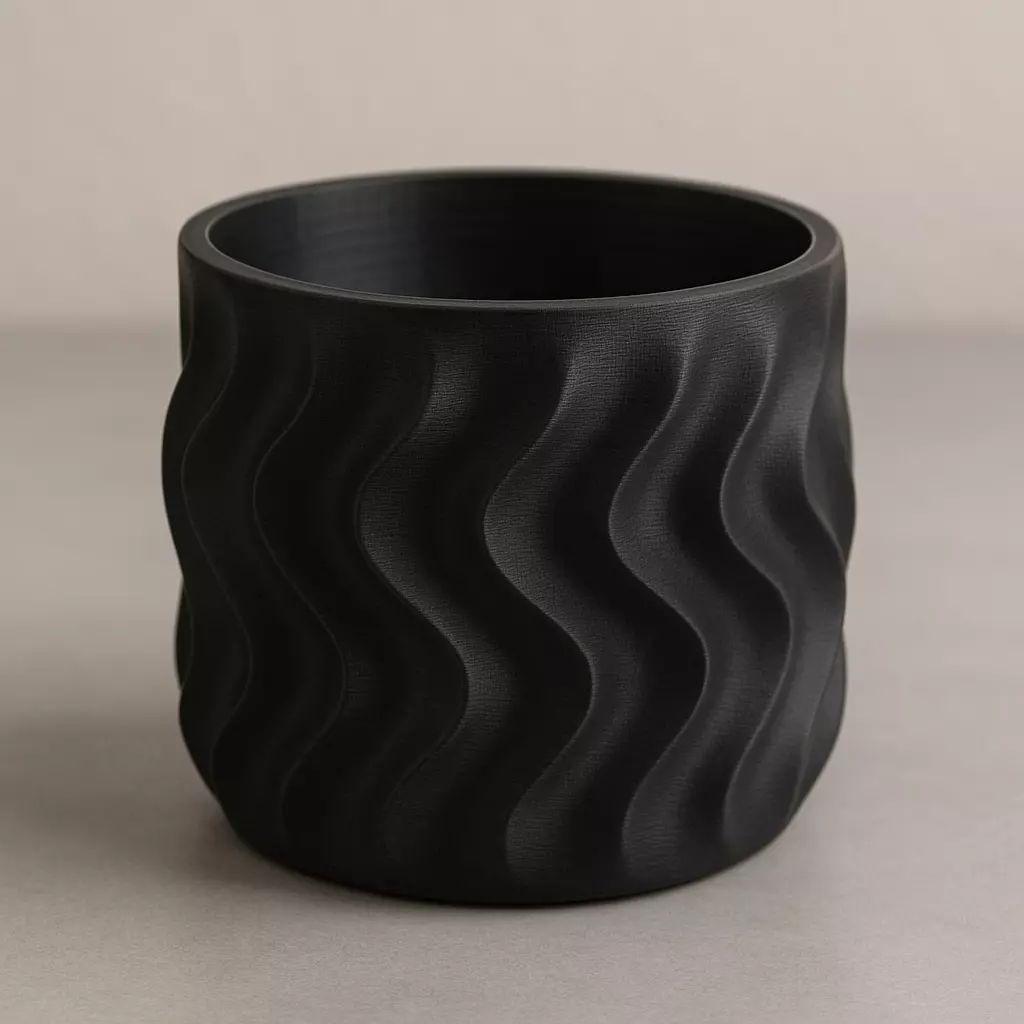 plant/Modern Wavy 3D Printed Planter
-0