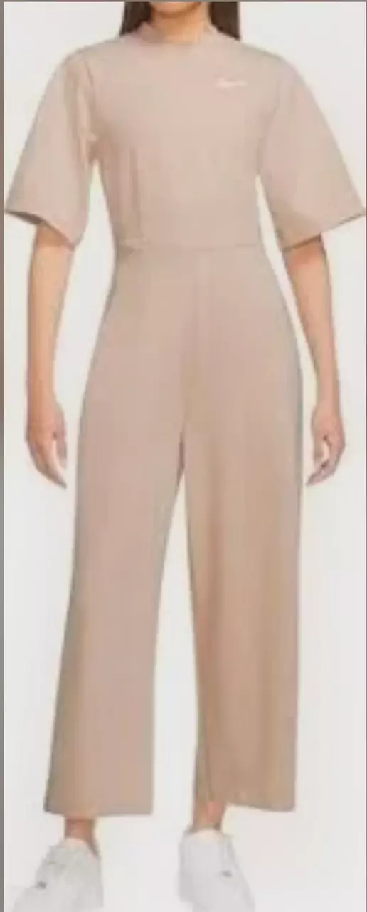 plant/008 S Nike Sportswear Short Sleeve Jersey Cotton Jumpsuit - Sold Out Style-0