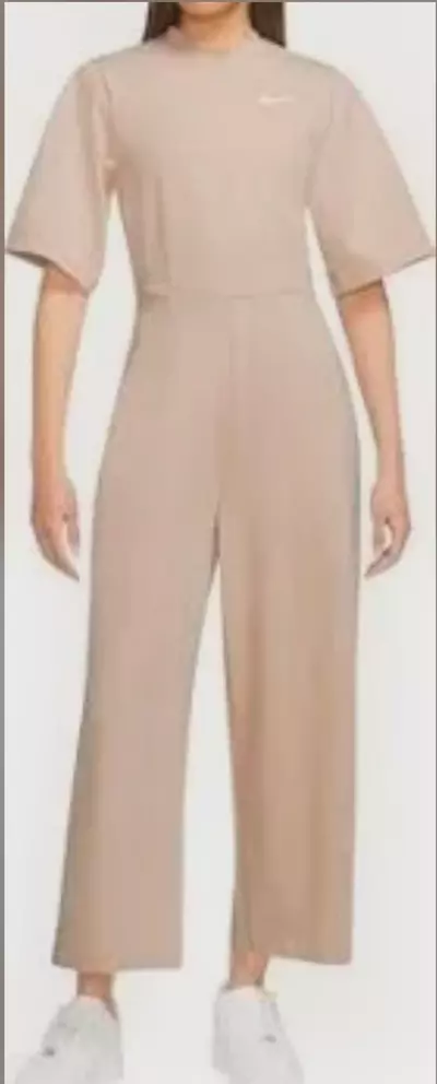 plant/008 S Nike Sportswear Short Sleeve Jersey Cotton Jumpsuit - Sold Out Style-0-thumbnail