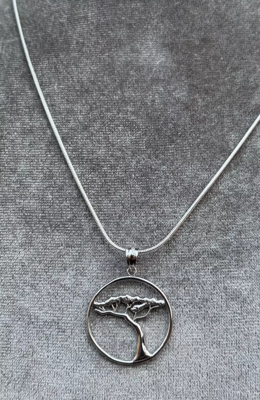 plant/Bonsai Necklace Sterling Silver-1