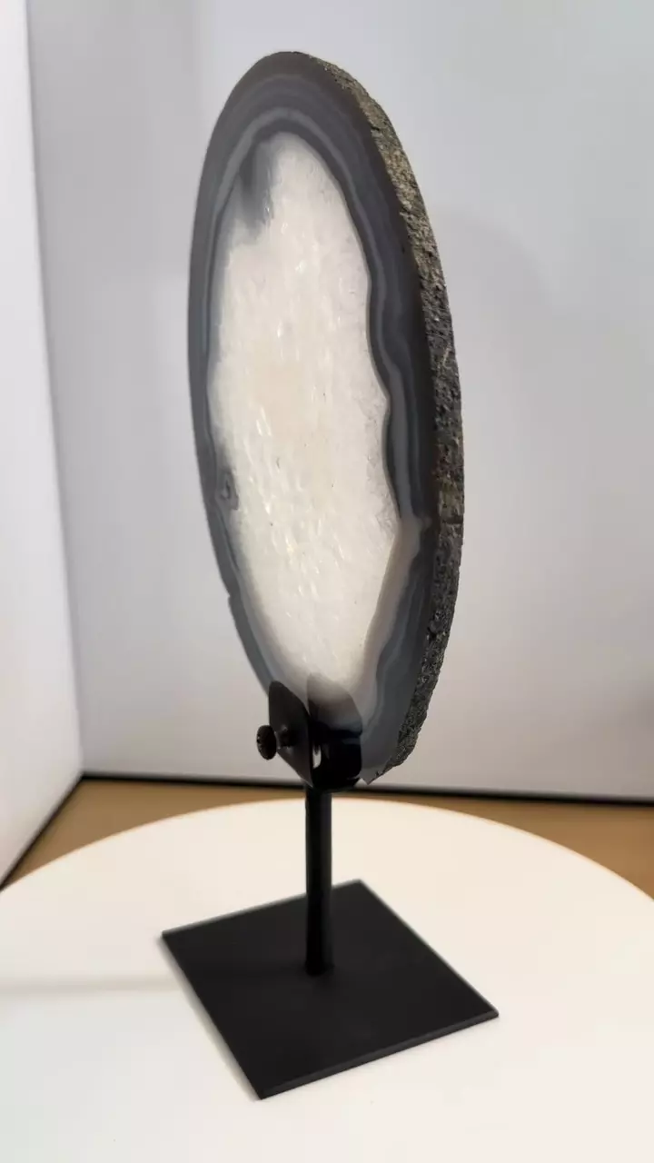 plant/Agate Geode Slice with Stand-2