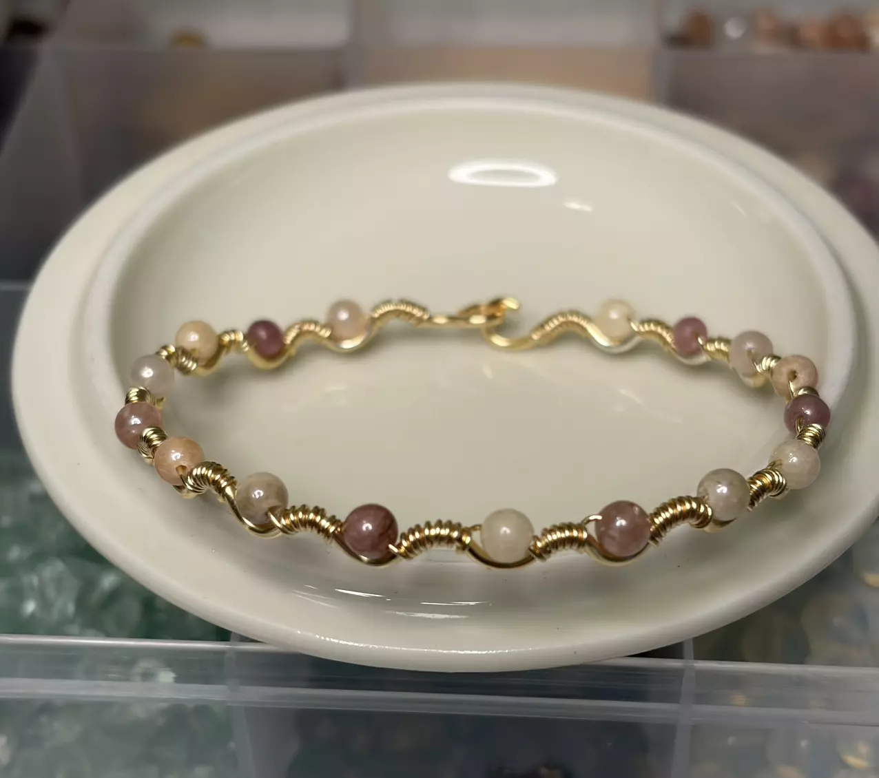 plant/Sunstone wavy bangle-0