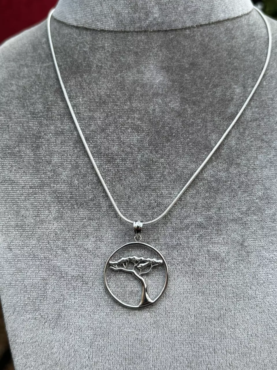 plant/Bonsai Necklace Sterling Silver-0