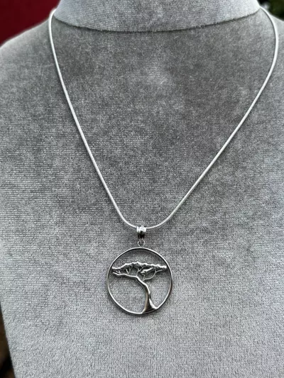 plant/Bonsai Necklace Sterling Silver-0-thumbnail