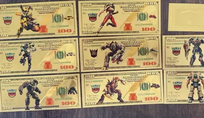 plant/Transformers 24k Gold Plated Banknotes - Complete Set-0-thumbnail