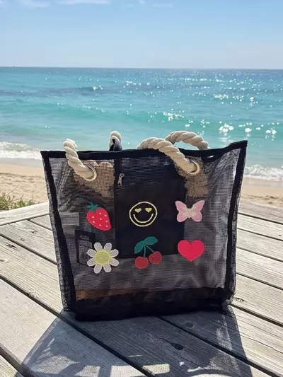 plant/Art Class Mesh Beach Tote Bag with Rope Handles – New with Tags-0-thumbnail
