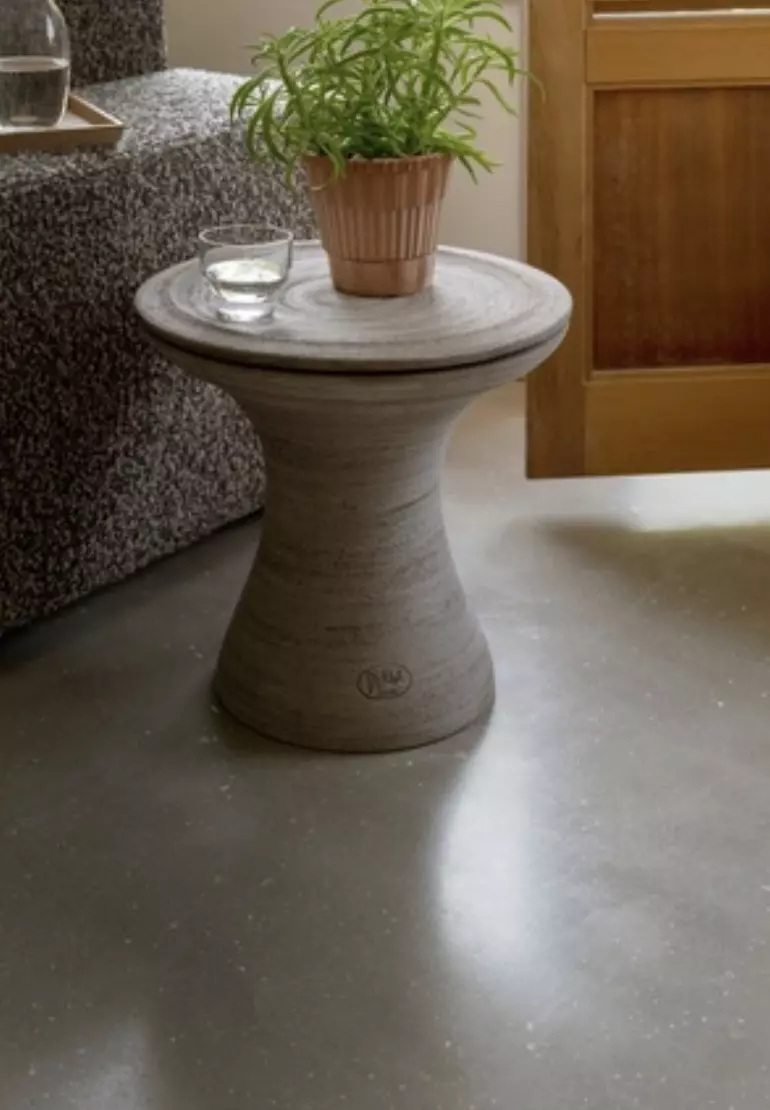 plant/SPECIAL ORDER: Bergs Celeste Pot and Stand Raw Gray 9.1” diameter-0