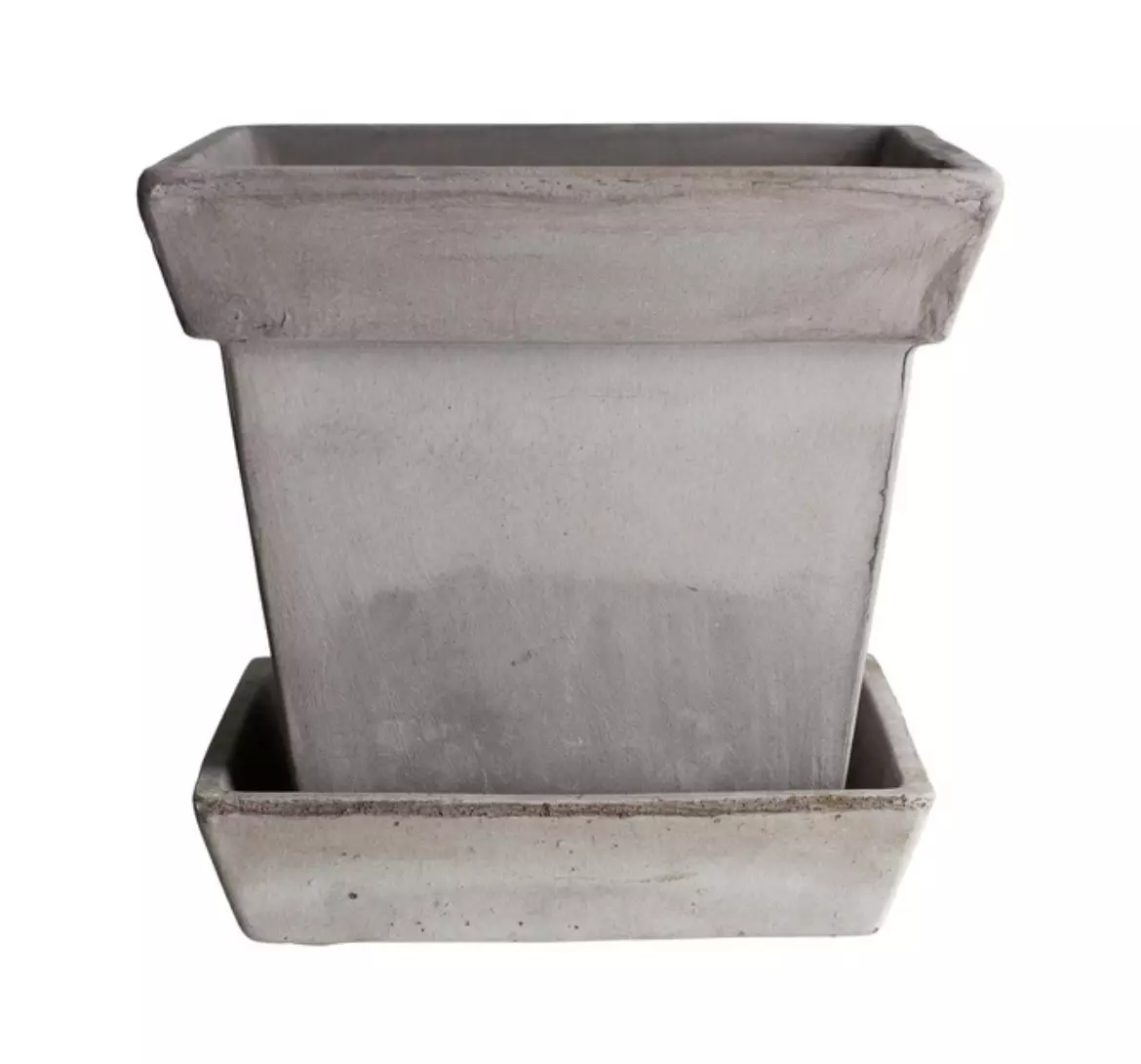 plant/SPECIAL ORDER: Bergs Gaia Square Pot Raw Gray 9.8”-0