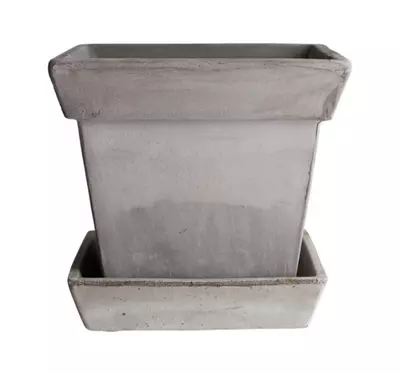 plant/SPECIAL ORDER: Bergs Gaia Square Pot Raw Gray 9.8”-0-thumbnail